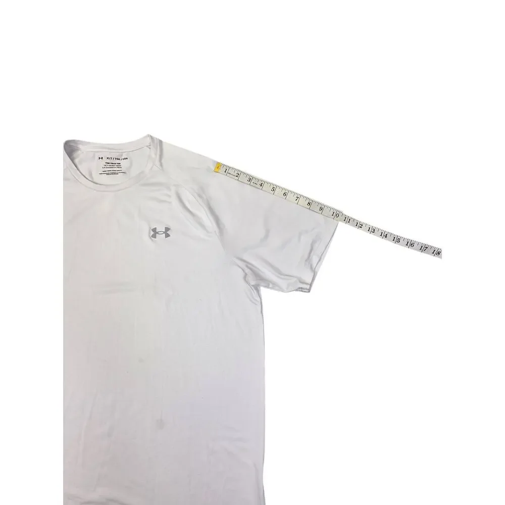 Under Armour Men's White Tech Tee Short Sleeve T-Shirt Loose Fit Size XLT